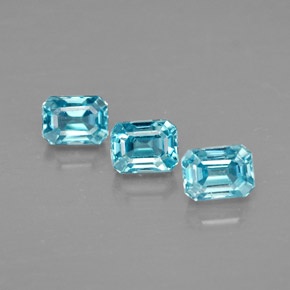 Achetez naturel ct bleue zircon gems, taille émeraude, en provenance cambodge chez gemselect. en stock, livraison internationale!