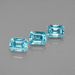 Achetez naturel ct bleue zircon gems, taille émeraude, en provenance cambodge chez gemselect. en stock, livraison internationale!
