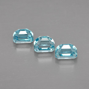 Achetez naturel ct bleue zircon gems, taille émeraude, en provenance cambodge chez gemselect. en stock, livraison internationale!