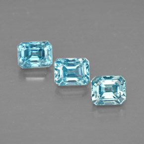 Achetez naturel ct bleue zircon gems, taille émeraude, en provenance cambodge chez gemselect. en stock, livraison internationale!