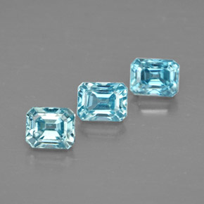 Achetez naturel ct bleue zircon gems, taille émeraude, en provenance cambodge chez gemselect. en stock, livraison internationale!