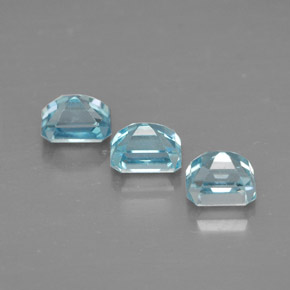 Achetez naturel ct bleue zircon gems, taille émeraude, en provenance cambodge chez gemselect. en stock, livraison internationale!