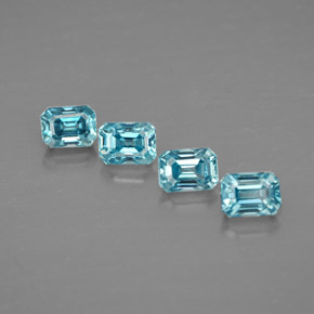 Achetez naturel ct bleue zircon gems, taille émeraude, en provenance cambodge chez gemselect. en stock, livraison internationale!