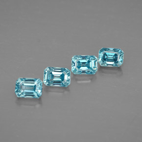 Achetez naturel ct bleue zircon gems, taille émeraude, en provenance cambodge chez gemselect. en stock, livraison internationale!
