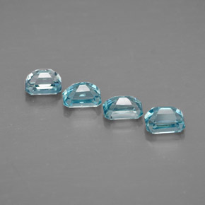 Achetez naturel ct bleue zircon gems, taille émeraude, en provenance cambodge chez gemselect. en stock, livraison internationale!