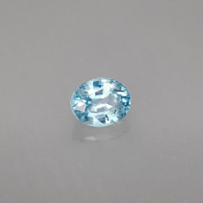 Zircon bleue naturelle coupe ovale, 1,27 ct, VVS