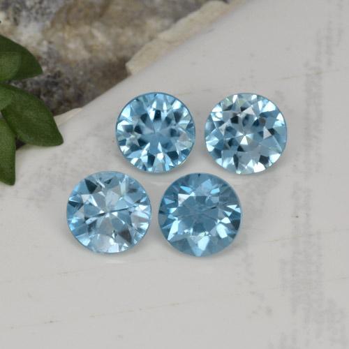 Achetez naturel 2,00ct bleue zircon gems, coupe roude, en provenance cambodge chez gemselect. en stock, livraison internationale!
