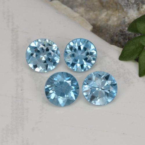 Achetez naturel 2,00ct bleue zircon gems, coupe roude, en provenance cambodge chez gemselect. en stock, livraison internationale!