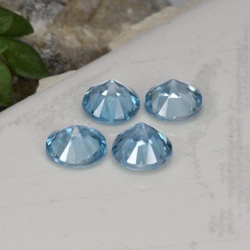 Achetez naturel 2,00ct bleue zircon gems, coupe roude, en provenance cambodge chez gemselect. en stock, livraison internationale!