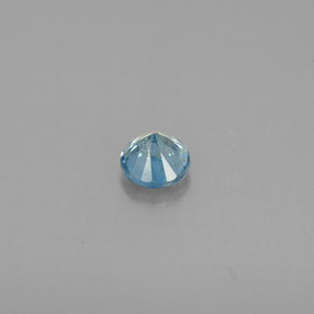 Zircon Bleu naturelle Coupe roude, 0.45 ct, VS