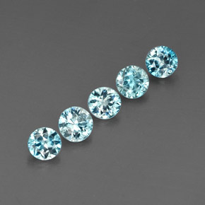 Achetez naturel ct bleue zircon gems, coupe roude, en provenance cambodge chez gemselect. en stock, livraison internationale!