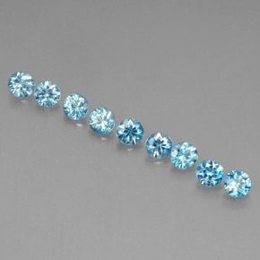 Achetez naturel ct bleue zircon gems, coupe roude, en provenance cambodge chez gemselect. en stock, livraison internationale!