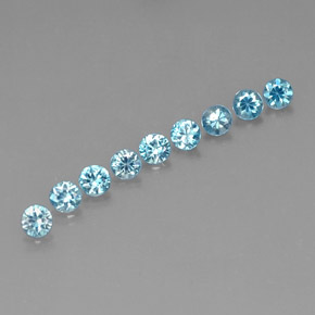 Achetez naturel ct bleue zircon gems, coupe roude, en provenance cambodge chez gemselect. en stock, livraison internationale!