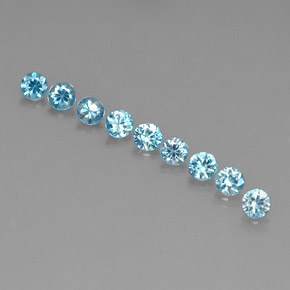 Achetez naturel ct bleue zircon gems, coupe roude, en provenance cambodge chez gemselect. en stock, livraison internationale!