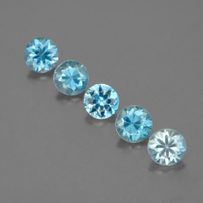 Achetez naturel ct bleue zircon gems, coupe roude, en provenance cambodge chez gemselect. en stock, livraison internationale!