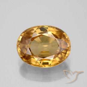 7.75ct Naturel Or moyen Zircon, ovale, VVS