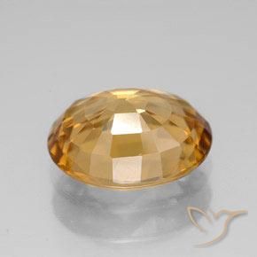 Zircon Or moyen naturelle ovale, 7.75 ct, VVS