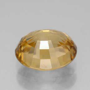Zircon jaune naturelle coupe ovale, 8,26 ct, IF