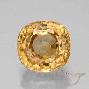 8.07ct Naturel Or moyen Zircon, Coussin, VVS-VS