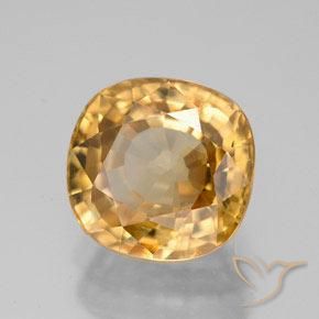 Zircon Or moyen naturelle Coussin, 8.07 ct, VVS-VS