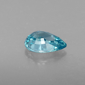 Zircon bleue naturelle en forme de poire, 1,08 ct, VVS-VS
