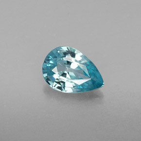 Zircon bleue naturelle en forme de poire, 0,86 ct, VVS