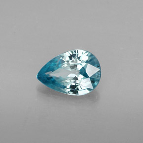 Zircon bleue naturelle en forme de poire, 0,86 ct, VVS