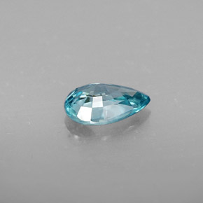 Zircon bleue naturelle en forme de poire, 0,86 ct, VVS