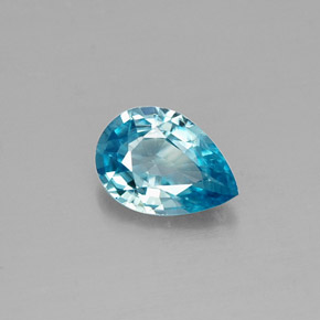 Zircon bleue naturelle en forme de poire, 0,83 ct, VVS