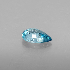 Zircon bleue naturelle en forme de poire, 0,83 ct, VVS