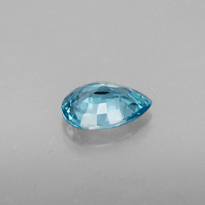 Zircon bleue naturelle en forme de poire, 0,85 ct, VVS