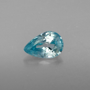 Zircon bleue naturelle en forme de poire, 0,90 ct, VVS-VS