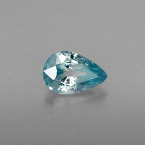 Zircon bleue naturelle en forme de poire, 0,90 ct, VVS-VS