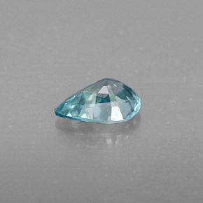 Zircon bleue naturelle en forme de poire, 0,90 ct, VVS-VS
