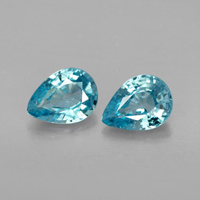 Achetez naturel ct bleue zircon gems, en forme de poire, en provenance cambodge chez gemselect. en stock, livraison internationale!