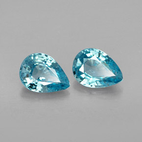Achetez naturel ct bleue zircon gems, en forme de poire, en provenance cambodge chez gemselect. en stock, livraison internationale!