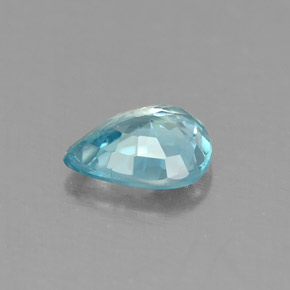 Zircon bleue naturelle en forme de poire, 0,78 ct, IF