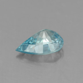 Zircon bleue naturelle en forme de poire, 0,91 ct, IF