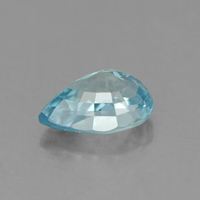 Zircon bleue naturelle en forme de poire, 1,05 ct, VVS