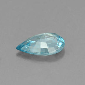 Zircon bleue naturelle en forme de poire, 0,69 ct, VVS