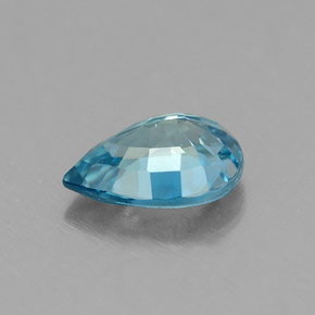 Zircon bleue naturelle en forme de poire, 0,98 ct, VVS
