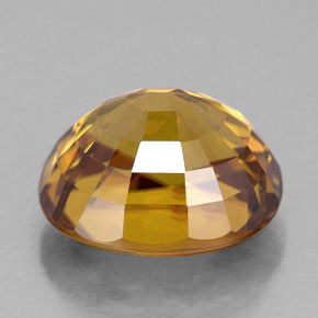 Zircon jaune naturelle coupe ovale, 10,17 ct, IF