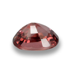 Zircon rouge naturelle coupe ovale, 3,95 ct, VVS-VS