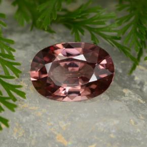 Zircon Vin rouge profond naturelle Coupe ovale, 3.63 ct, VVS