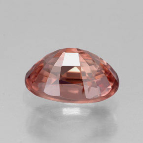 Zircon orange naturelle coupe ovale, 3,41 ct, VVS-VS