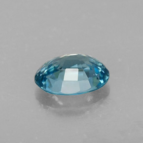 Zircon bleue naturelle coupe ovale, 1,25 ct, VVS