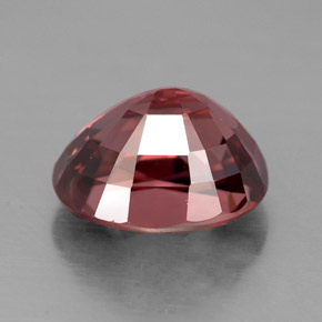 Zircon rose naturelle coupe ovale, 5,12 ct, VVS