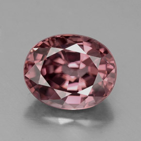 Zircon Rose rose naturelle Coupe ovale, 4.52 ct, VVS