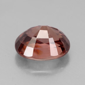 Zircon rose naturelle coupe ovale, 4,85 ct, VVS-VS