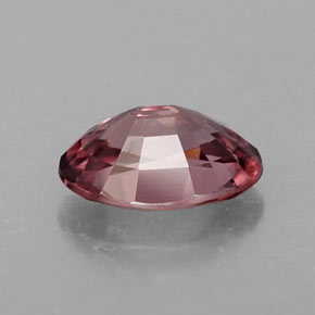 Zircon rose naturelle coupe ovale, 2,82 ct, IF